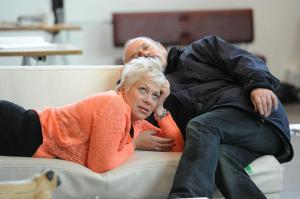 Keith Allen and Denise Welch in rehearsal. Photo by Alastair Muir